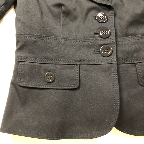 ANN TAYLOR Petites Navy Short Sleeve Blazer 2P - Picture 5 of 8